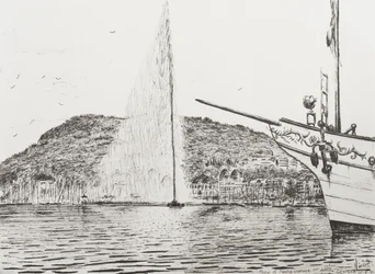 Geneva Fountain and Bow of Pleasure Cruiser, 2011